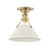 Hudson Valley - MDS353-AGB/OW - One Light Semi Flush Mount - Painted No. 2 - Aged Brass