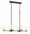 Craftmade - 60376-FBSB - Six Light Island Pendant - Council - Flat Black/Satin Brass
