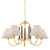 Mitzi - H1043805-AGB/TRB - Five Light Chandelier - Janie - Aged Brass