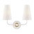 Mitzi - H318102-AGB/WH - Two Light Wall Sconce - Merri - Aged Brass