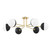Mitzi - H344606-AGB/BK - Six Light Semi Flush Mount - Renee - Aged Brass