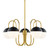 Mitzi - H344805-AGB/BK - Five Light Chandelier - Renee - Aged Brass