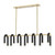 Mitzi - H382914-AGB/BK - 14 Light Linear - Whit - Aged Brass/Black