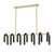 Mitzi - H382914-AGB/BK - 14 Light Linear - Whit - Aged Brass/Black