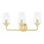 Mitzi - H420303-AGB - Three Light Bath and Vanity - Kayla - Aged Brass