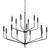 Mitzi - H516815-AGB/SBK - 15 Light Chandelier - Bailey - Aged Brass
