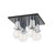 Mitzi - H526504-PC/SBK - Four Light Flush Mount - Brandi - Polished Chrome/Soft Black