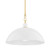 Mitzi - H769701L-AGB/GWH - One Light Pendant - Camille - Aged Brass