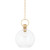 Mitzi - H933701L-AGB - One Light Pendant - Catrine - Aged Brass