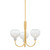 Mitzi - H990803-AGB - Three Light Chandelier - Estelle - Aged Brass