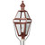Northeast Lantern - 1253-AC-LT3-CSG - Three Light Post Mount - Boston - Antique Copper