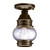 Northeast Lantern - 2014-DAB-MED-CLR - One Light Flush Mount - Cageless - Dark Antique Brass