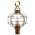 Northeast Lantern - 2853-AB-LT3-CSG - Three Light Post Mount - Round - Antique Brass