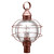 Northeast Lantern - 2853-AC-LT3-CSG - Three Light Post Mount - Round - Antique Copper