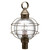 Northeast Lantern - 2853-DAB-LT3-CSG - Three Light Post Mount - Round - Dark Antique Brass