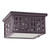 Northeast Lantern - 4404W-DB-MED2-CSG - Two Light Outdoor Flush Mount - Weave - Dark Brass