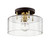 Troy Lighting - C7541-BRZ/BBA - One Light Semi-Flush Mount - Bergamot Station - Bronze