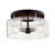 Troy Lighting - C7552-TBK/PN - Three Light Semi Flush Mount - Bergamot Station - Texture Black