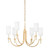 Troy Lighting - F1131-VGL - Six Light Chandelier - Gustine - Vintage Gold Leaf