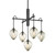 Troy Lighting - F6206-GRA/BCR - Five Light Chandelier - Brixton - Graphite