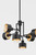North Six Light Chandelier (F8726-SBK/GL)