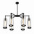 Eurofase - 42730-019 - Six Light Outdoor Chandelier - Yasmin - Satin Black