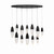 Eurofase - 43861-024 - ECROU-CHD-12LT-44IN-BK-CL - ECROU - Black