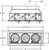 GU10 MULTI MULT,GU10,TRM,3LT,50W,BLK/BLK (TE113GU10-01)
