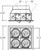 GU10 MULTI MULT,GU10,TRM,4LT,50W,BLK/BLK (TE114BGU10-01)