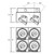 GU10 MULTI MULT,GU10,TRIMLSS,4LT,50W,BLK (TE214BGU10-01)