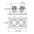 15W Multi LED Recessed Multiple (TE162LED-35-4-02)