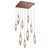 Hammerton Studio - CHB0050-09-BB-CB-C01-L3 - LED Pendant - Rock Crystal - Burnished Bronze