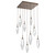 Hammerton Studio - CHB0050-09-FB-CC-C01-L3 - LED Pendant - Rock Crystal - Flat Bronze