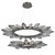 Hammerton Studio - CHB0050-2T-GP-CS-CA1-L1 - LED Chandelier - Rock Crystal - Graphite