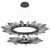 Hammerton Studio - CHB0050-2T-MB-CS-CA1-L1 - LED Chandelier - Rock Crystal - Matte Black
