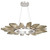 manufacturer_finish:Beige Silver|manufacturer_glass:Bronze Blown Glass|light_output:3280.00lm|color_temperature:3000K|cri:93|voltage:120.00V