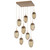 Hammerton Studio - CHB0063-09-NB-B-C01-E2 - Nine Light Pendant - Meteo - Novel Brass