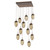 Hammerton Studio - CHB0063-12-BB-B-C01-E2 - 12 Light Pendant - Meteo - Burnished Bronze