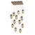 Hammerton Studio - CHB0063-12-NB-B-C01-E2 - 12 Light Pendant - Meteo - Novel Brass