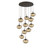 Hammerton Studio - CHB0064-11-FB-B-C01-E2 - 11 Light Pendant - Nebula - Flat Bronze