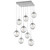 Hammerton Studio - CHB0066-09-CS-GC-C01-L3 - LED Pendant - Aster - Classic Silver
