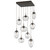 Hammerton Studio - CHB0069-09-FB-GC-C01-L1 - LED Pendant - Cosmos - Flat Bronze