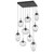 manufacturer_finish:Matte Black|manufacturer_glass:Floret Crystal Inner - Clear Outer|light_output:Unspecified|color_temperature:3000K|cri:Unspecified|voltage:120.00V
