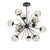 manufacturer_finish:Matte Black|manufacturer_glass:Floret Crystal Inner - Amber Outer|color_temperature:2700K