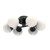 manufacturer_finish:Matte Black|manufacturer_glass:White Blown Glass|light_output:Unspecified|color_temperature:3000K