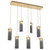 manufacturer_finish:Gilded Brass|manufacturer_glass:Parallel Smoke Granite Blown Glass|light_output:Unspecified|color_temperature:3000K|cri:Unspecified|voltage:120.00V