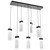 manufacturer_finish:Matte Black|manufacturer_glass:Parallel Clear Granite Blown Glass|light_output:Unspecified|color_temperature:3000K|cri:Unspecified|voltage:120.00V