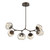 Hammerton Studio - PLB0095-BA-FB-GA-001-L3 - LED Chandelier - Luna - Flat Bronze