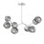 manufacturer_finish:Classic Silver|manufacturer_glass:Geo Crystal Inner - Smoke Outer|color_temperature:3000K