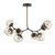 manufacturer_finish:Flat Bronze|manufacturer_glass:Floret Crystal Inner - Amber Outer|color_temperature:3000K